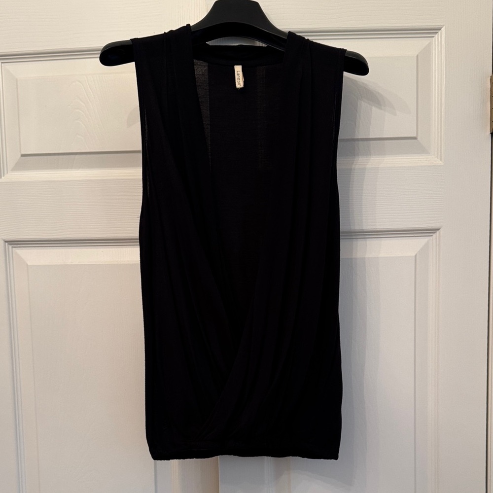 Elegant Black Sleeveless Top from Lanston